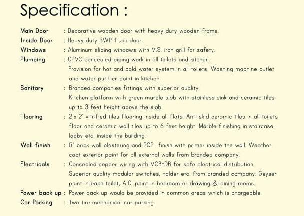 Jay Ram Niwas Adabari Specification